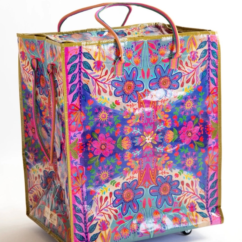 Natural Life Rolling Blue Tote Bag